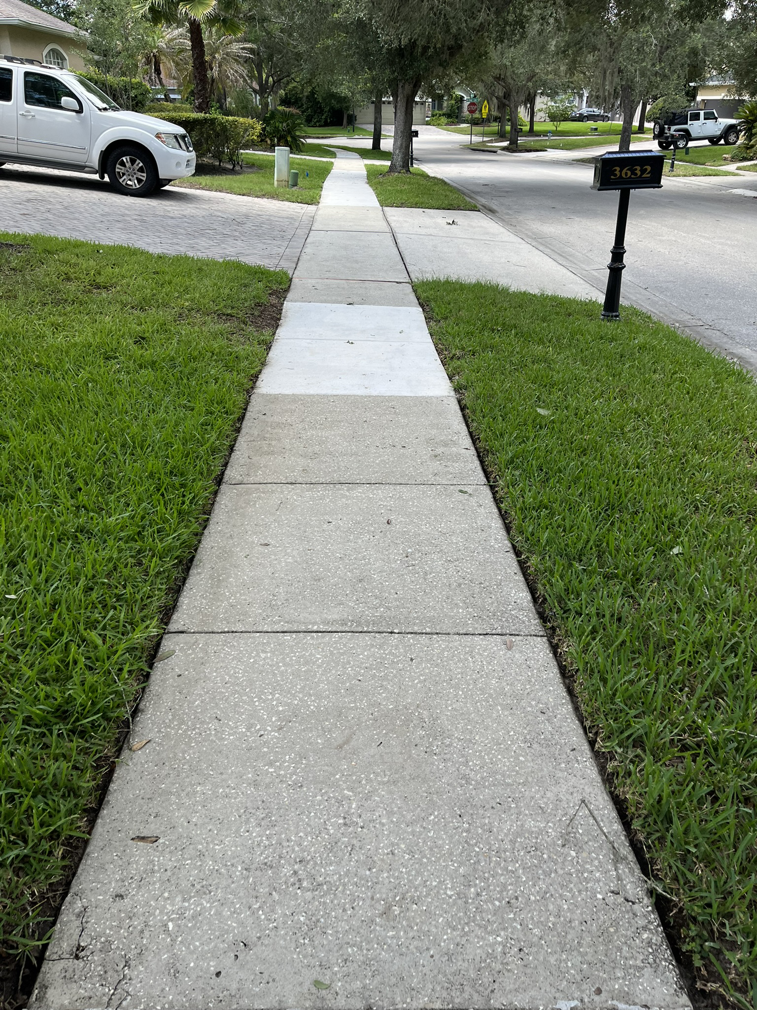 After pressure washing