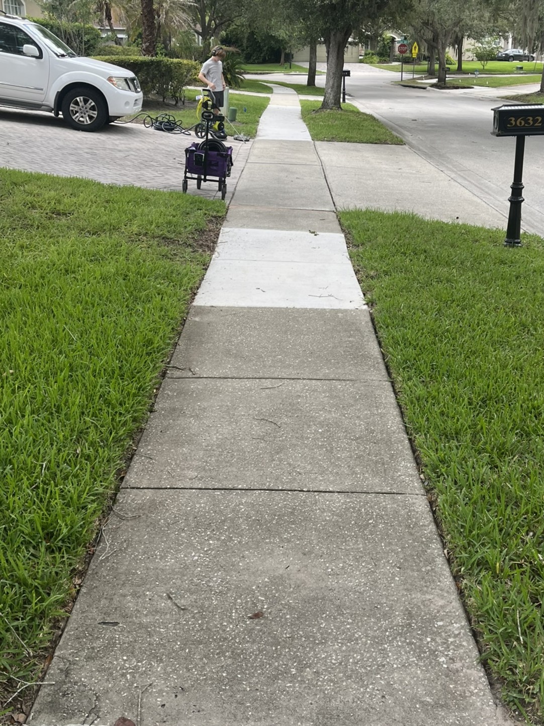 Before pressure washing